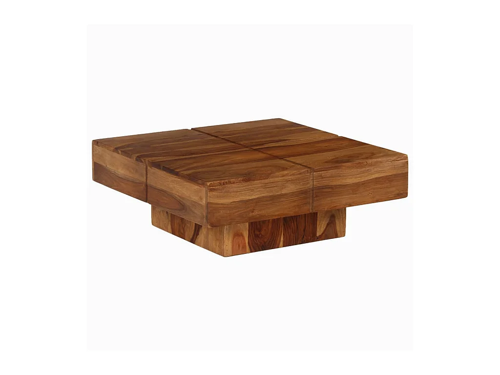 Table basse 80x80x30 cm bois d'acacia massif