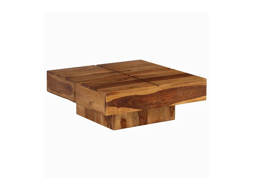Table basse 80x80x30 cm bois d'acacia massif