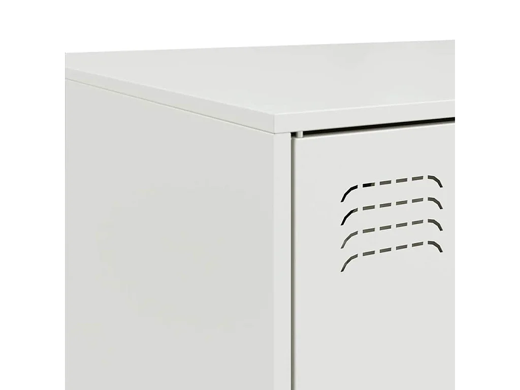 Table basse blanc 67x50x44 cm acier