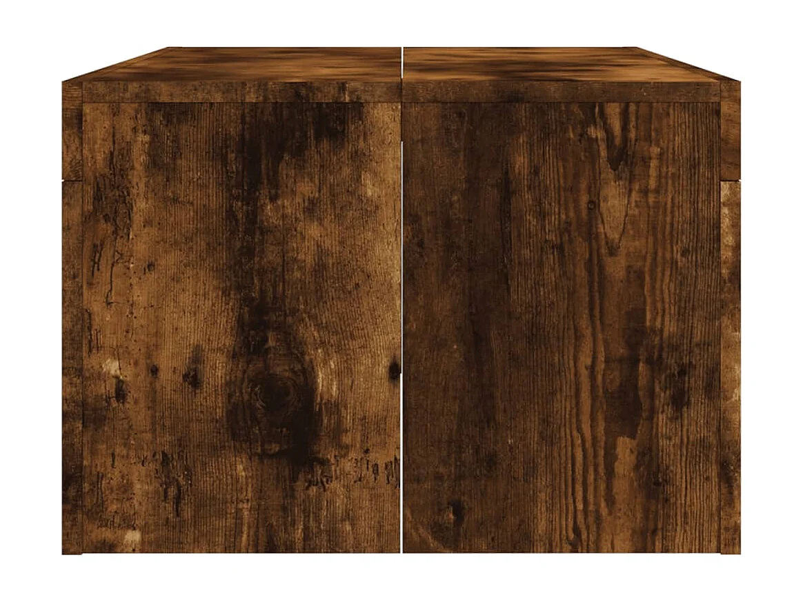 Table basse chêne fumé 102x50x36 cm bois d'ingénierie