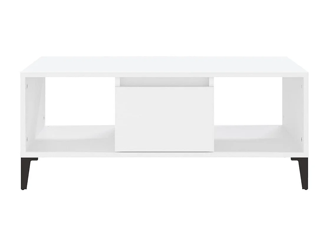 Table basse Blanc 90x50x36,5 cm Bois d'ingénierie