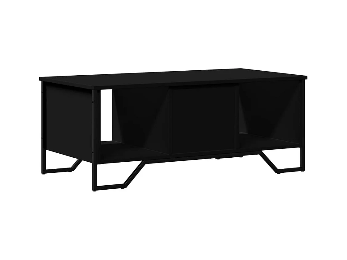 Table basse noir 100x51x40 cm bois d'ingénierie