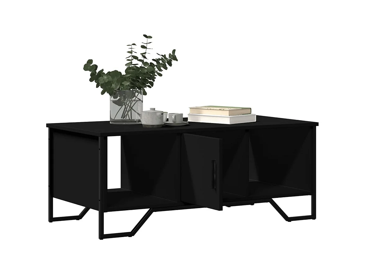 Table basse noir 100x51x40 cm bois d'ingénierie
