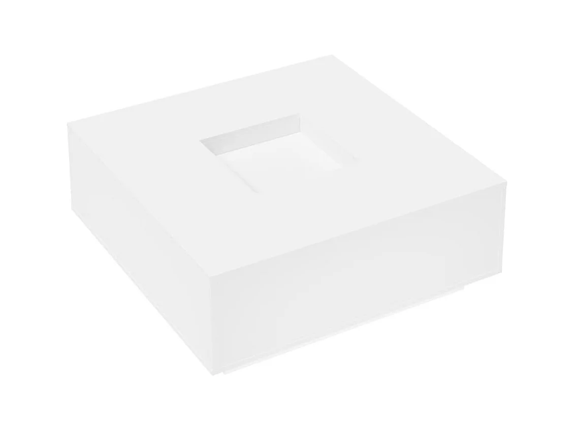 Table basse blanc 100x100x40 cm bois d'ingénierie