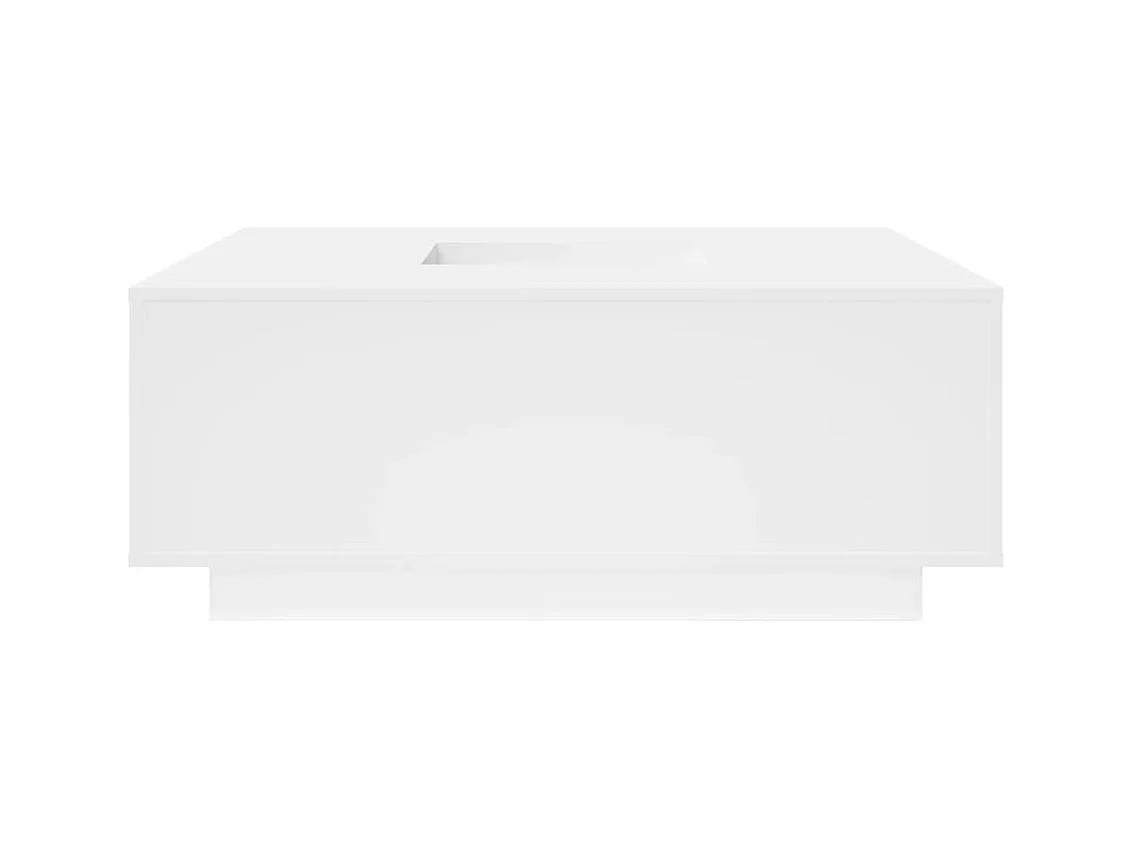 Table basse blanc 100x100x40 cm bois d'ingénierie