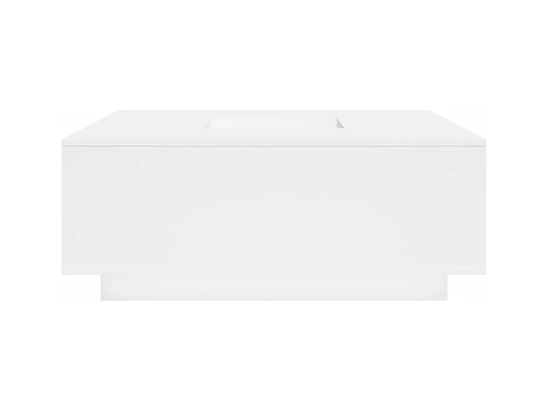 Table basse blanc 100x100x40 cm bois d'ingénierie