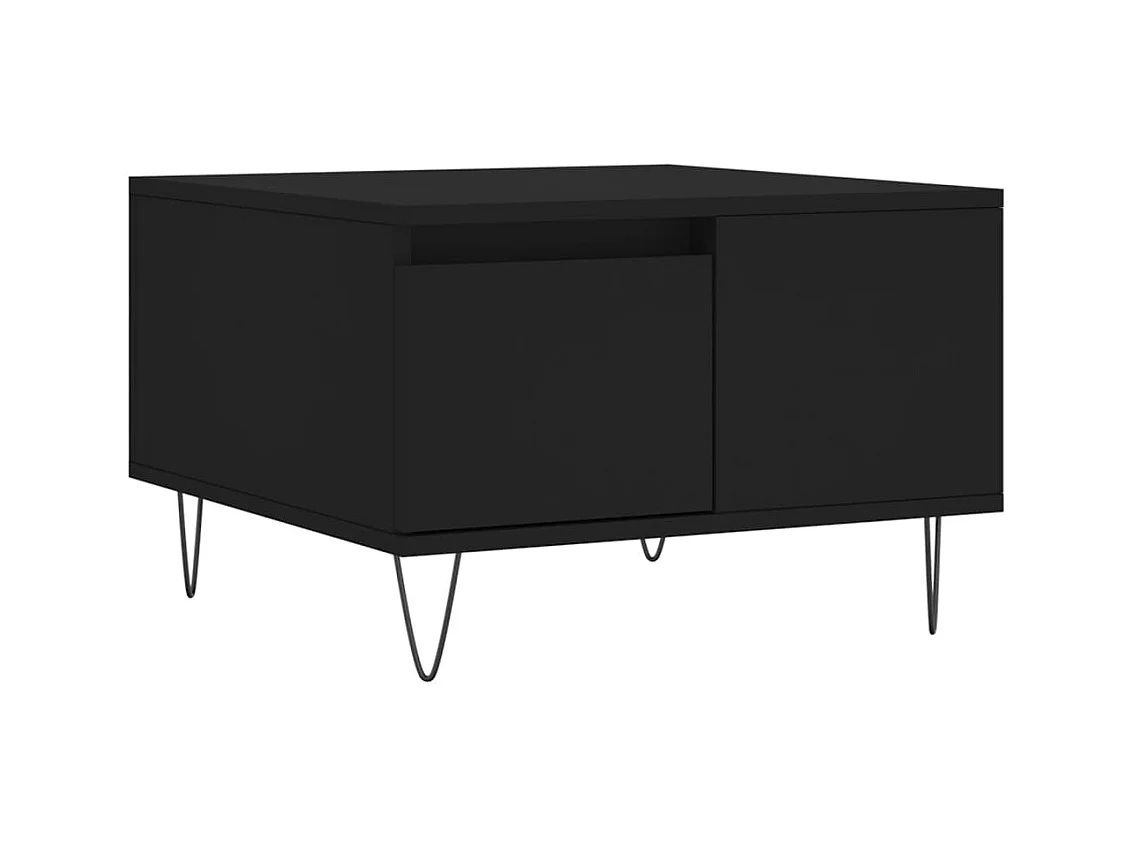 Table basse noir 55x55x36,5 cm bois d'ingénierie