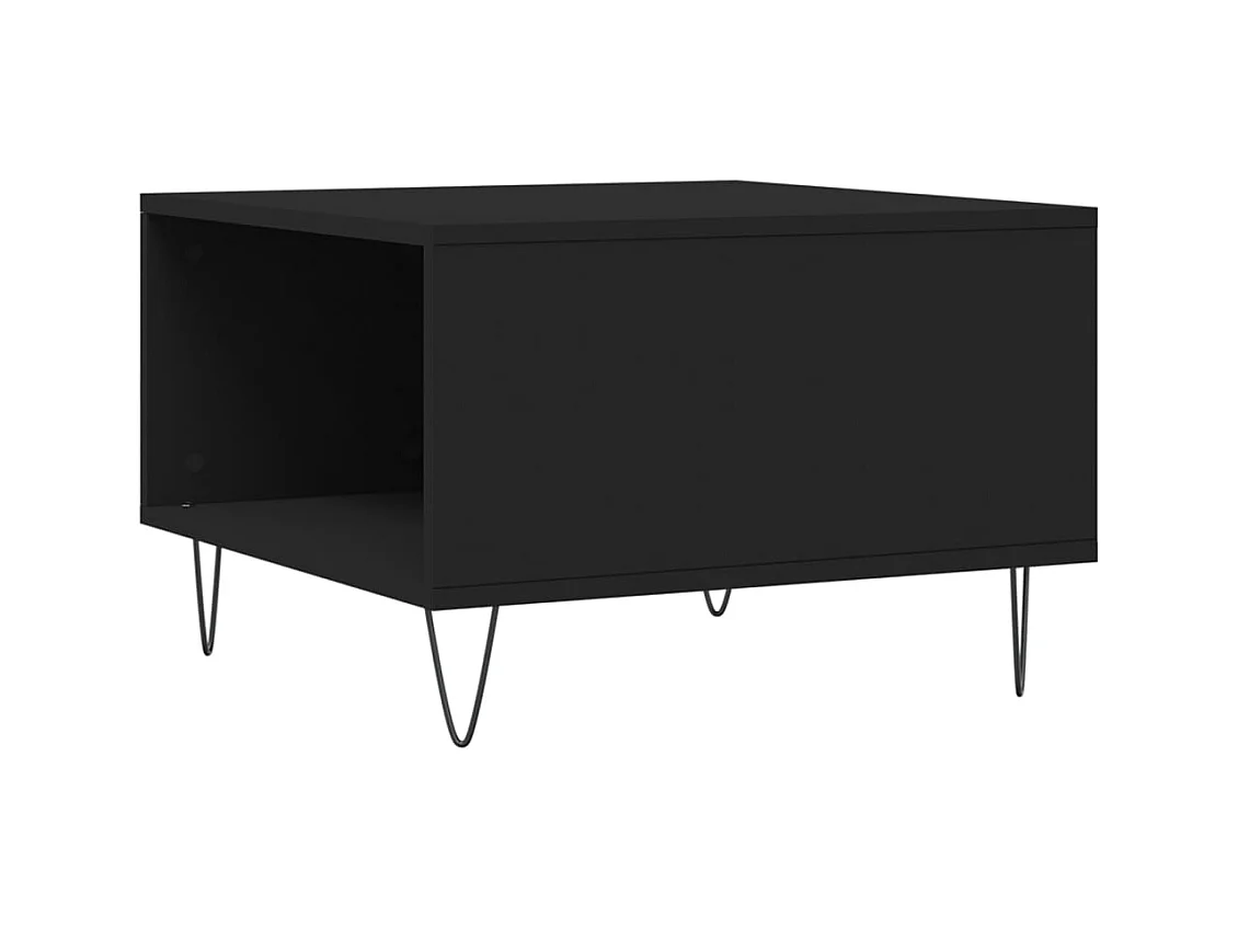 Table basse noir 55x55x36,5 cm bois d'ingénierie