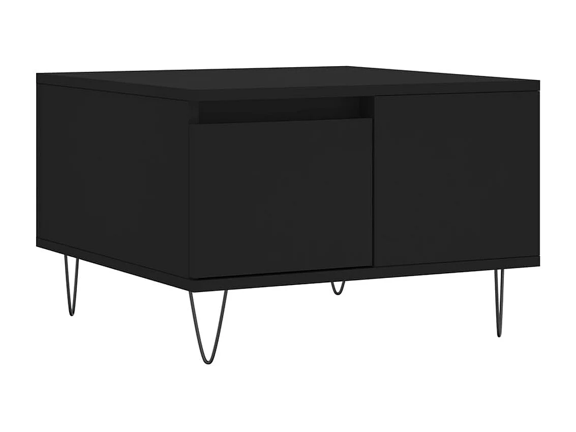 Table basse noir 55x55x36,5 cm bois d'ingénierie