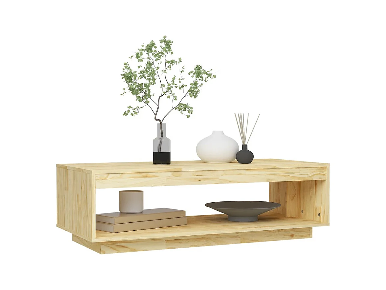 Table basse 110x50x33,5 cm bois de pin massif