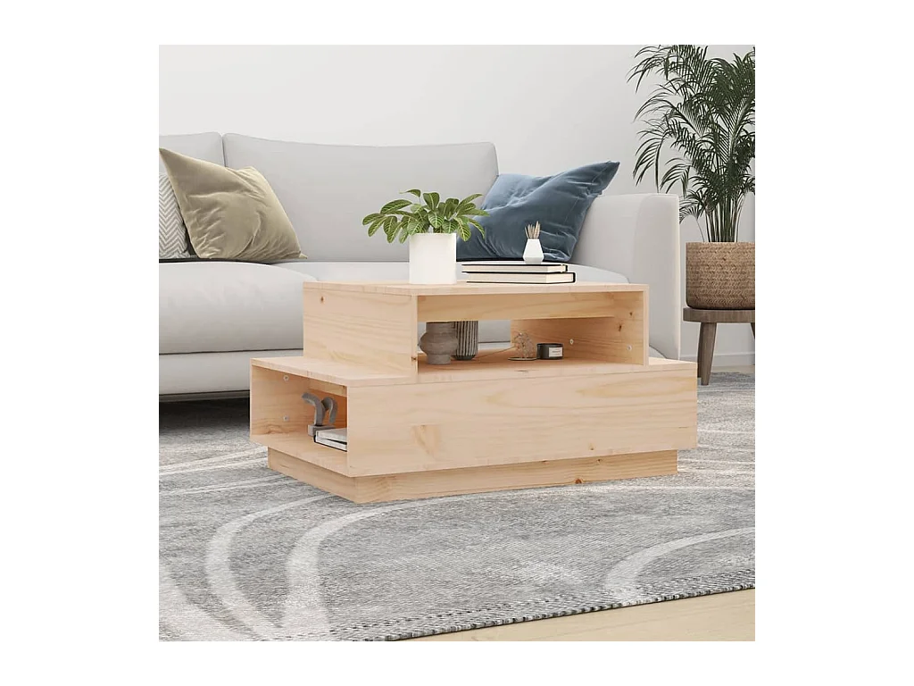 Table basse 80x55x40,5 cm Bois massif de pin