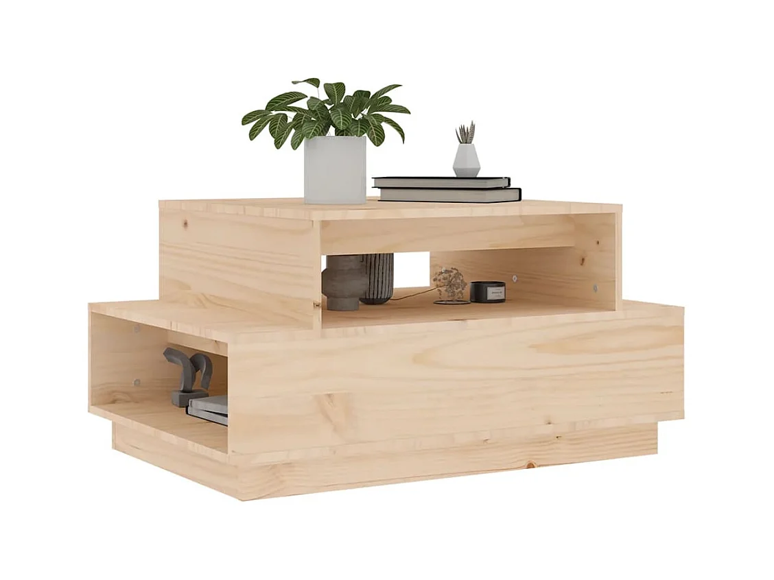 Table basse 80x55x40,5 cm Bois massif de pin