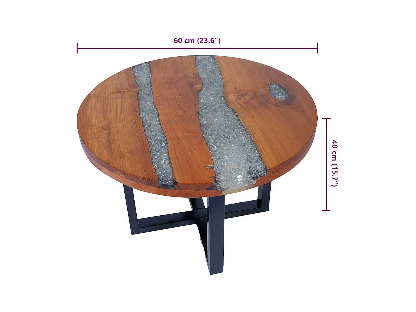 Teakhouten salontafel 60 cm