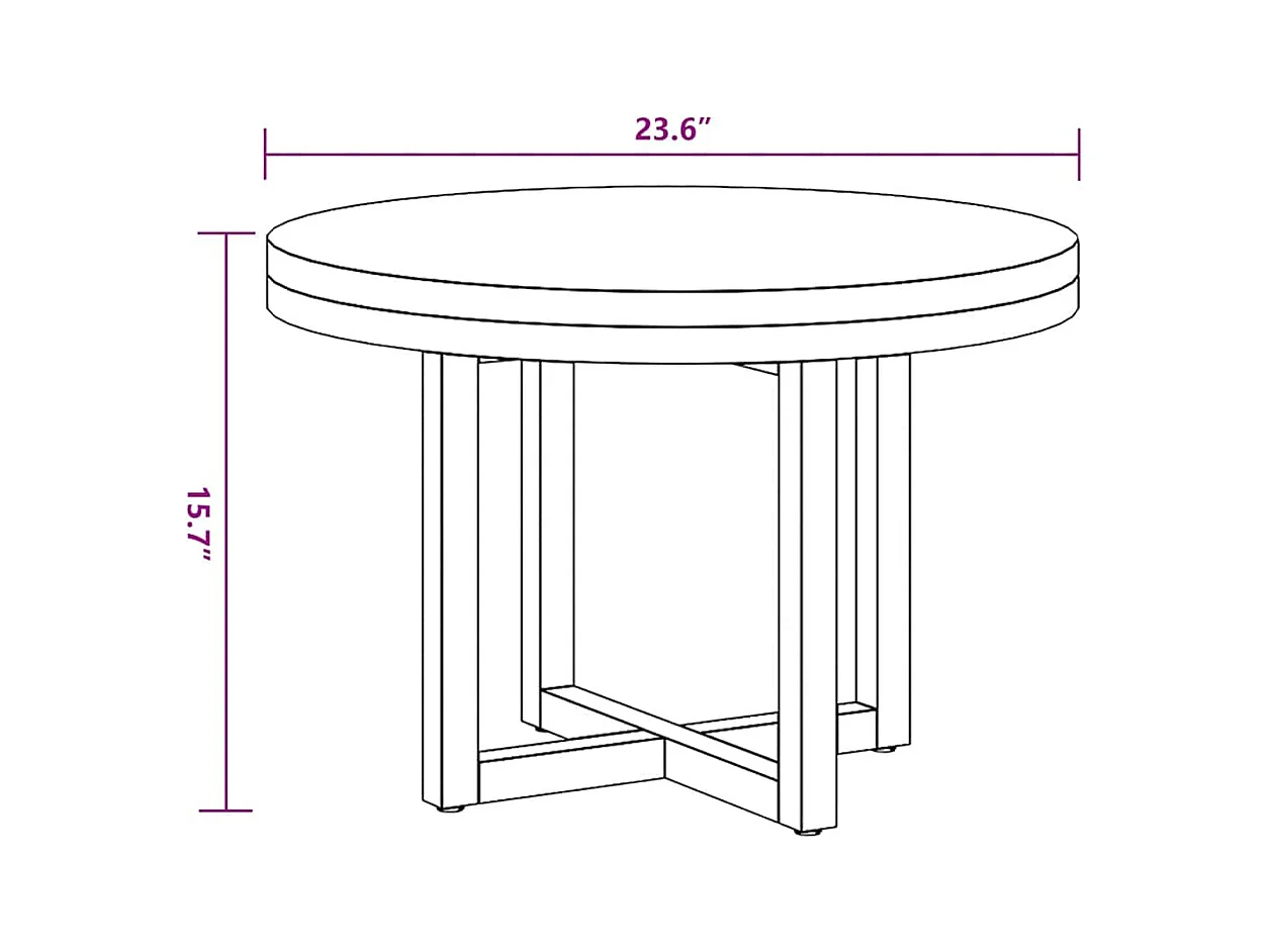 Teakhouten salontafel 60 cm