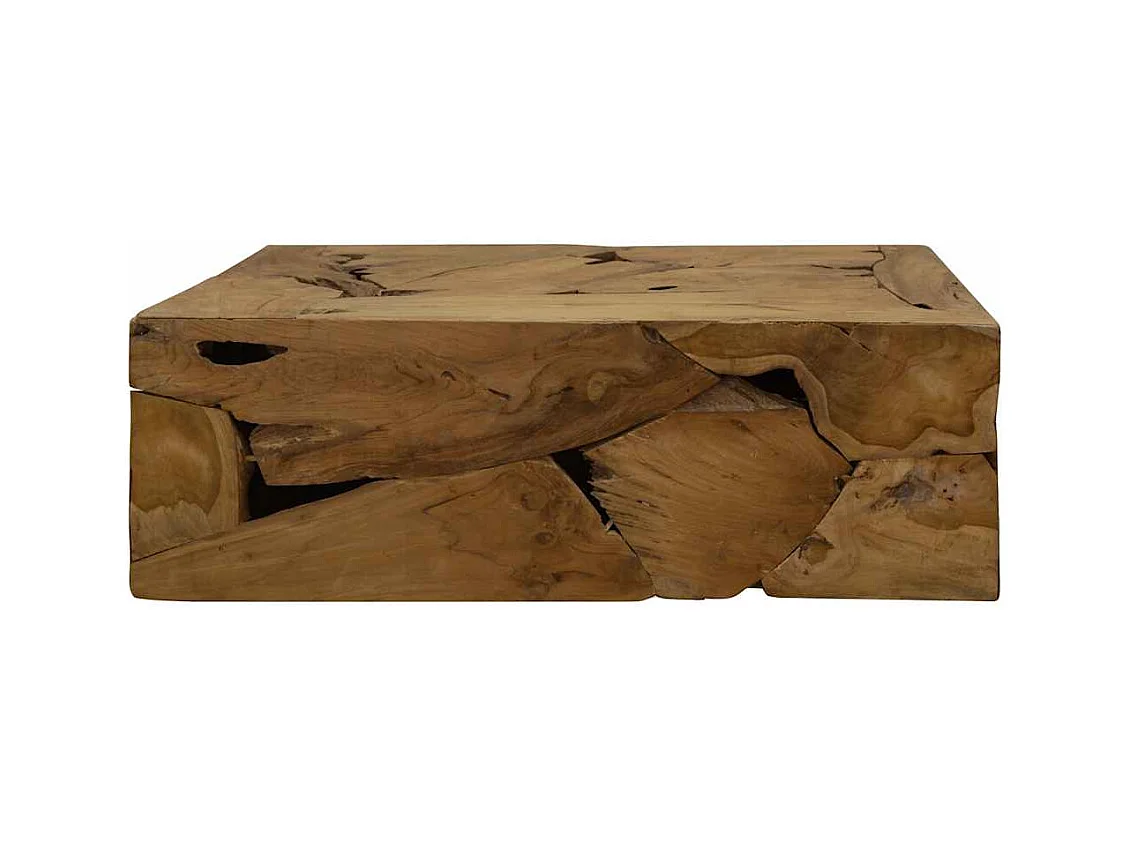 Table basse 90x50x30 cm Teck véritable Marron