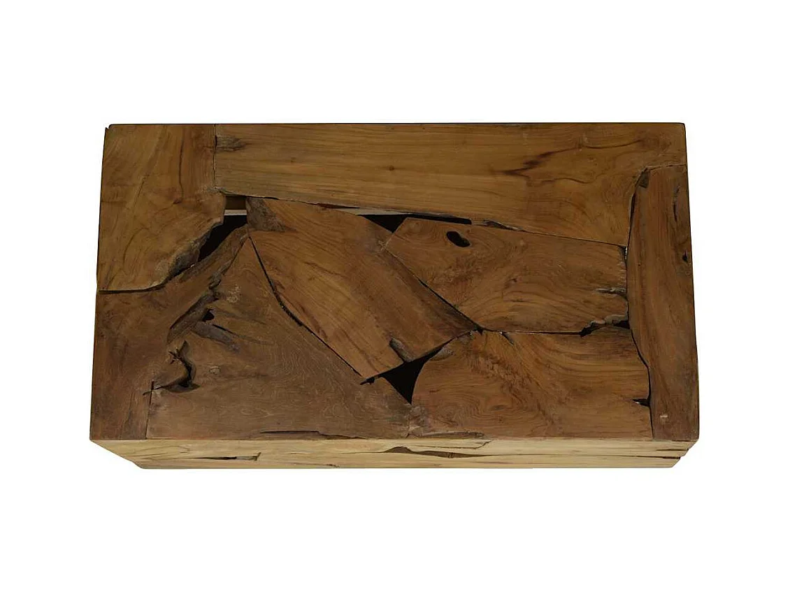 Table basse 90x50x30 cm Teck véritable Marron