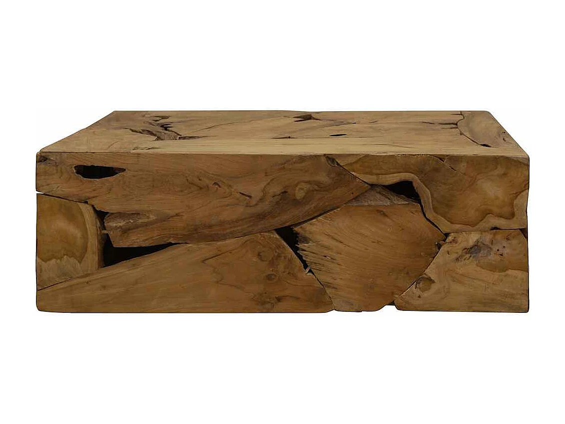 Table basse 90x50x30 cm Teck véritable Marron