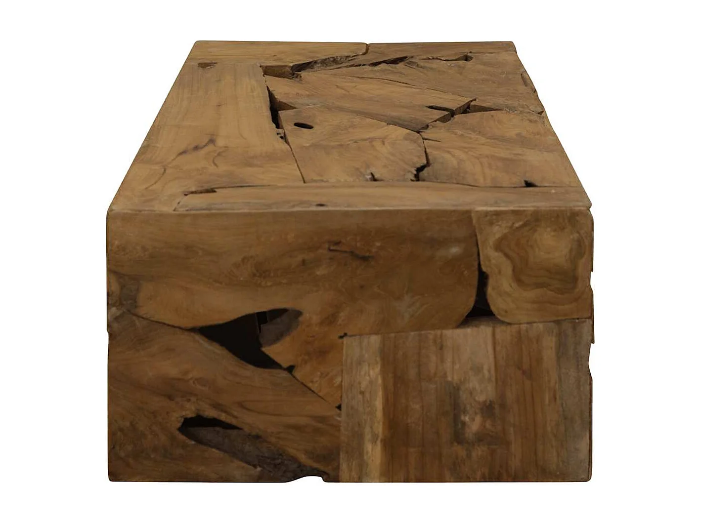 Table basse 90x50x30 cm Teck véritable Marron