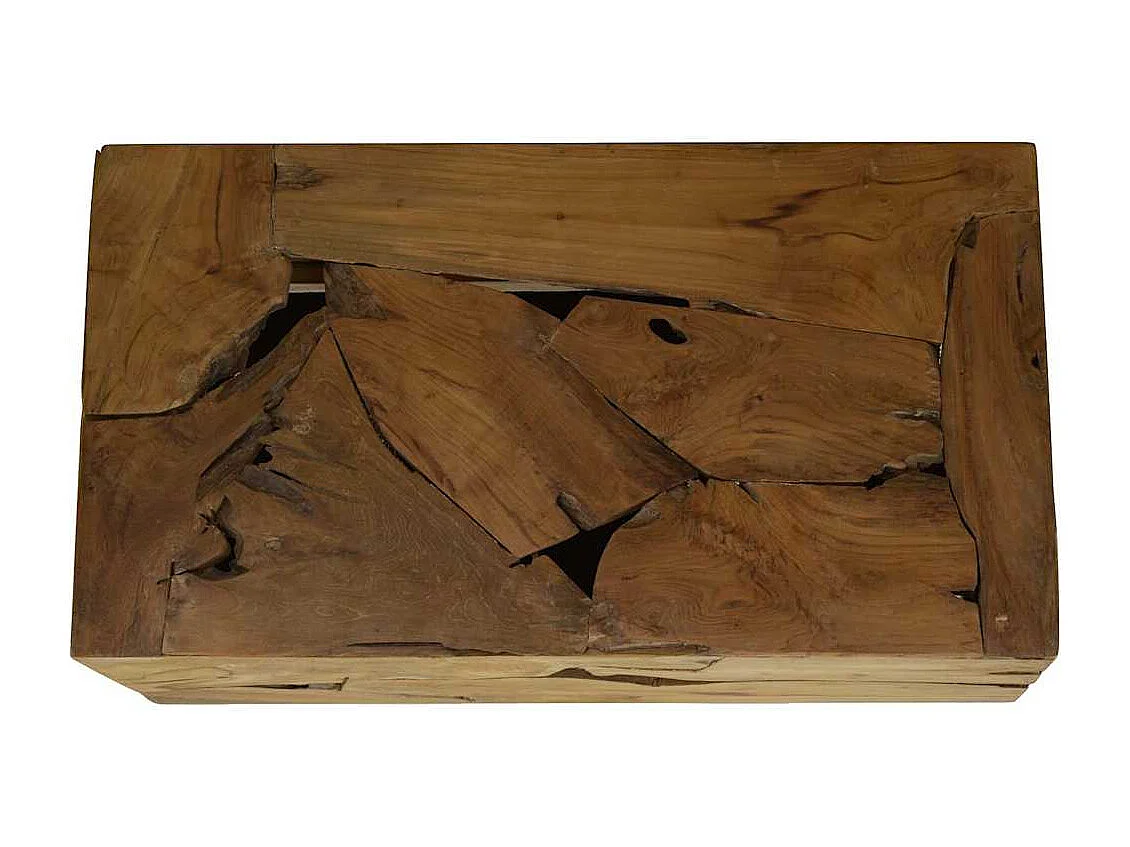 Table basse 90x50x30 cm Teck véritable Marron