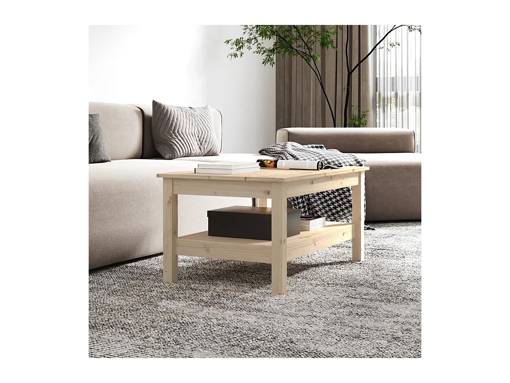 Table basse 80x50x40 cm Bois massif de pin