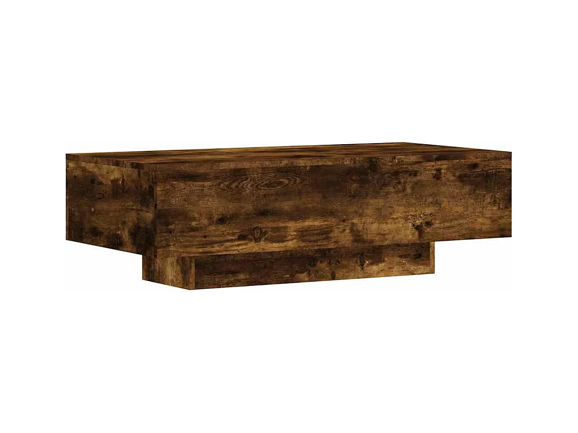 Mesa de centro de roble ahumado 100x49,5x31 cm madera de ingeniería