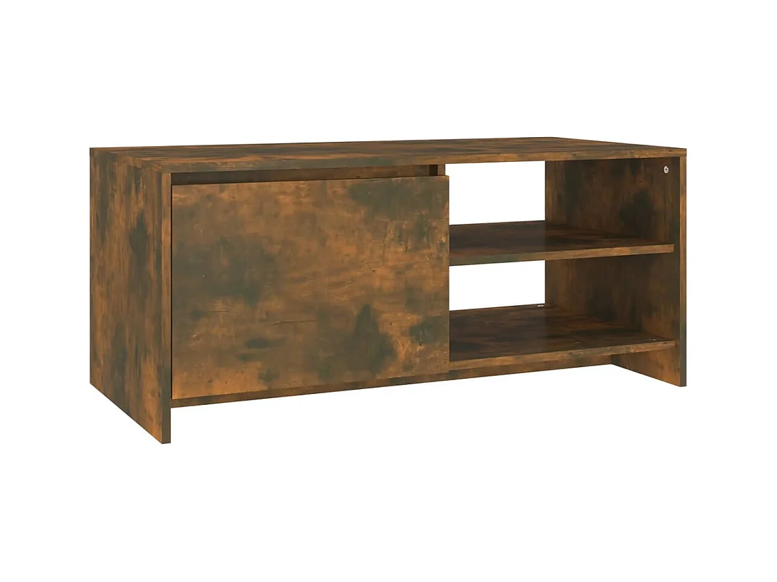 Table basse Chêne fumé 102x50x45 cm Bois d'ingénierie