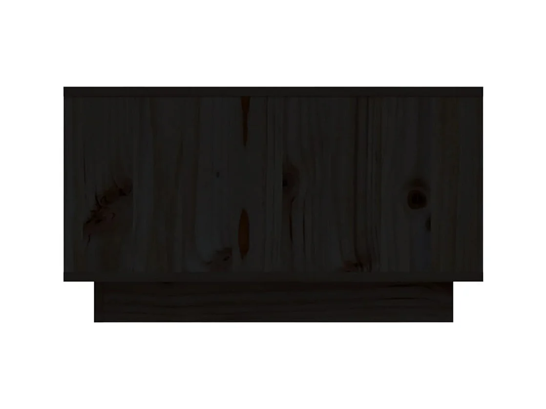 Table basse Noir 55x56x32 cm Bois massif de pin