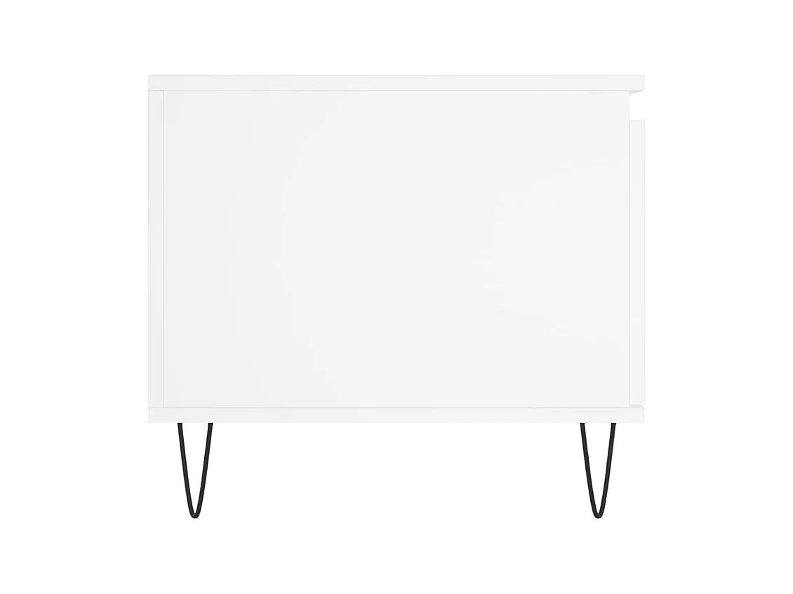 Table basse Blanc 100x50x45 cm Bois d'ingénierie