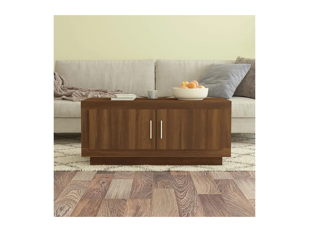 Table basse Chêne marron 102x50x45 cm Bois d'ingénierie