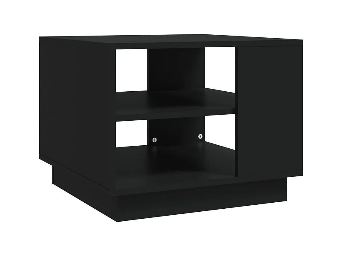 Table basse noir 55x55x43 cm bois d'ingénierie
