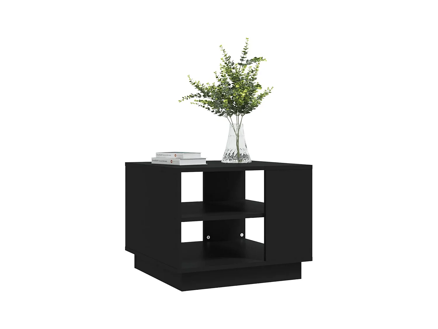 Table basse noir 55x55x43 cm bois d'ingénierie