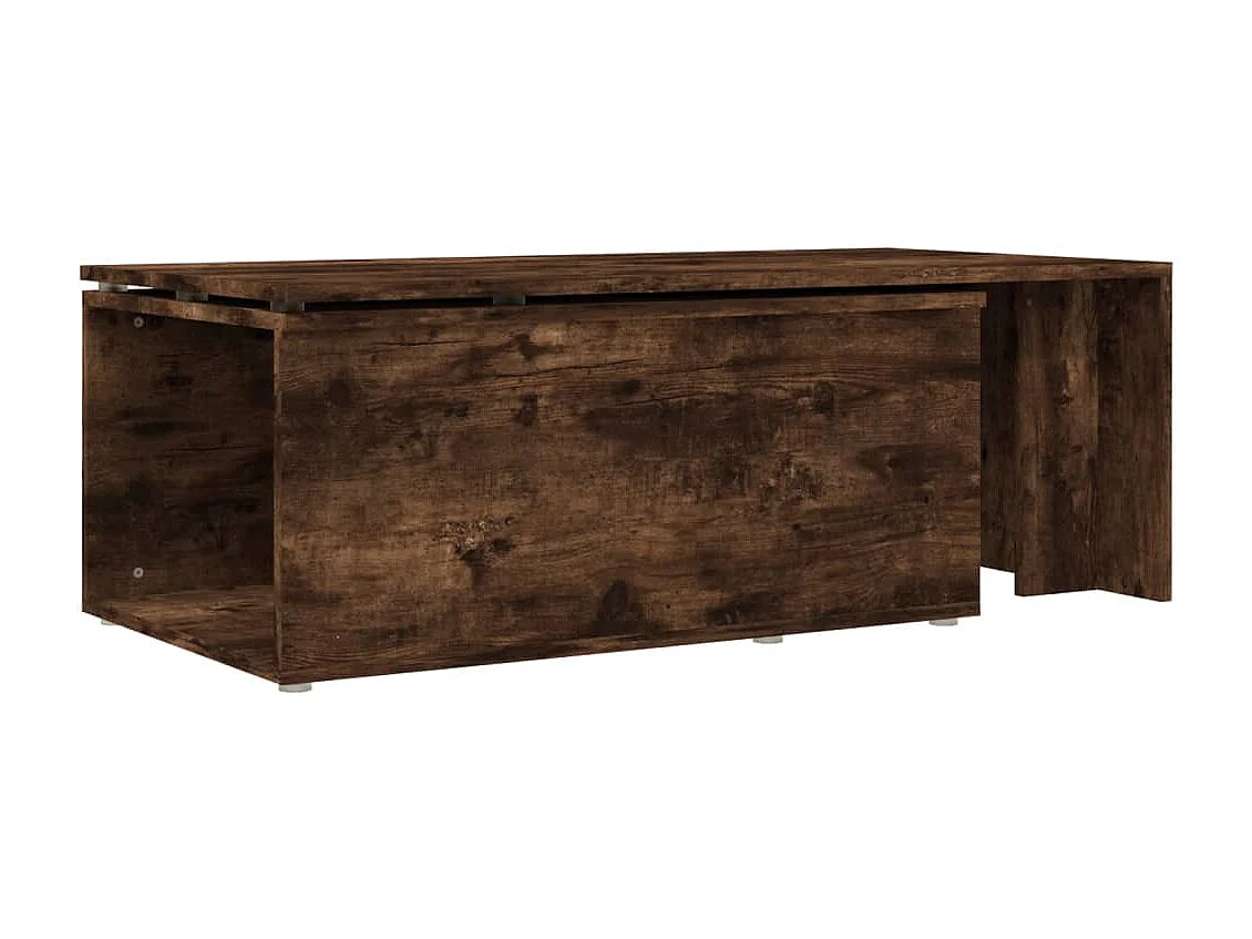 Table basse Chêne fumé 150x50x35 cm Bois d'ingénierie