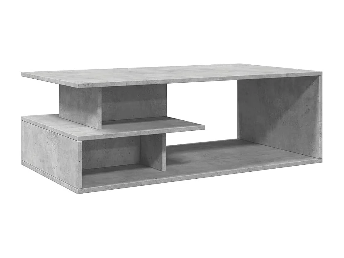 Mesa de centro gris hormigón 102x55x35 cm madera de ingeniería