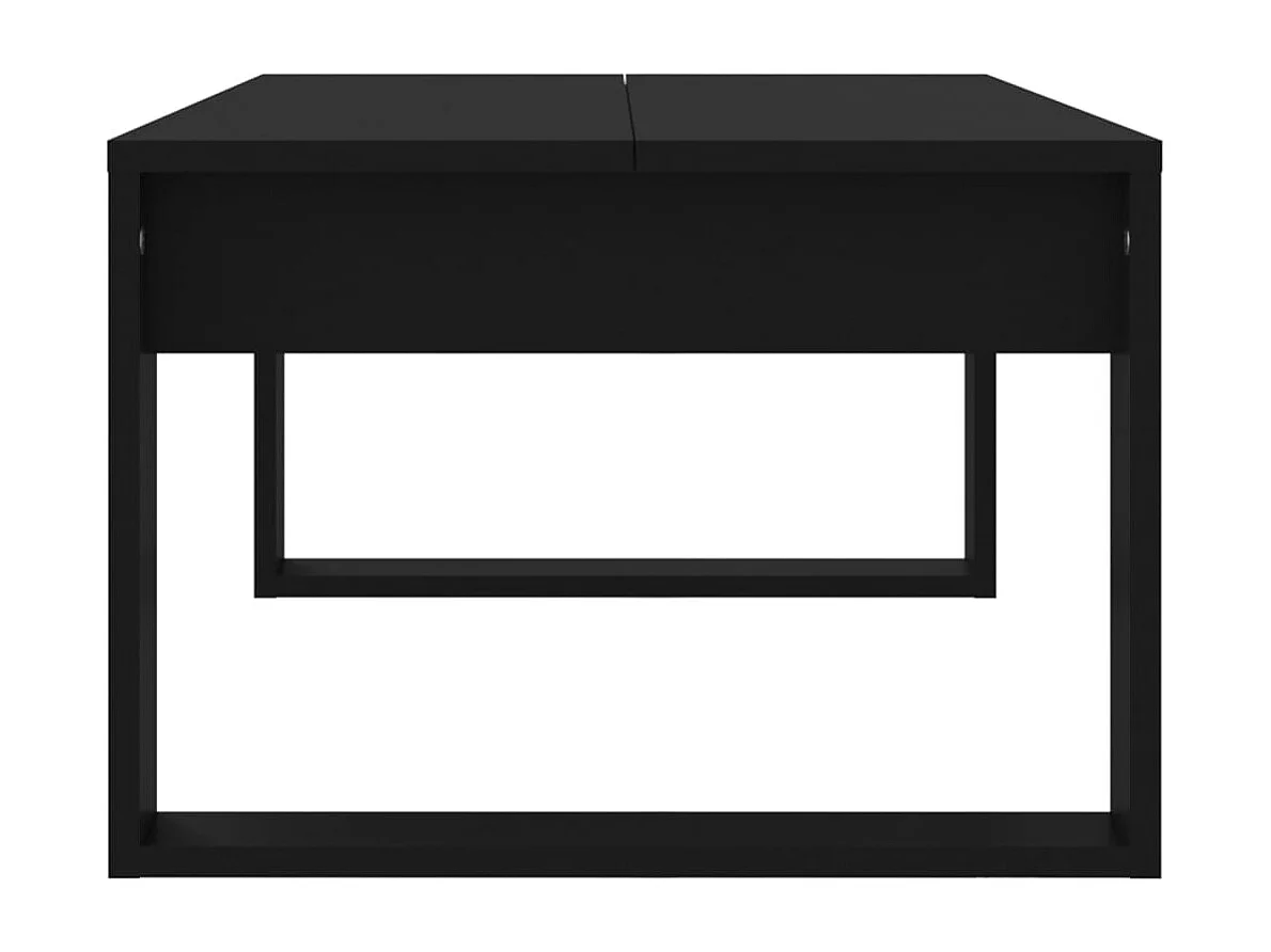 Table basse noir 102x50x35 cm bois d'ingénierie