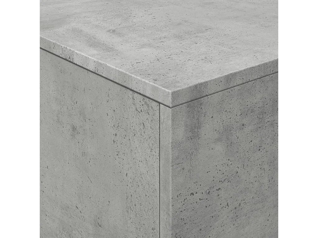 Salontafel met ledverlichting, betongrijs, 90x50x40 cm