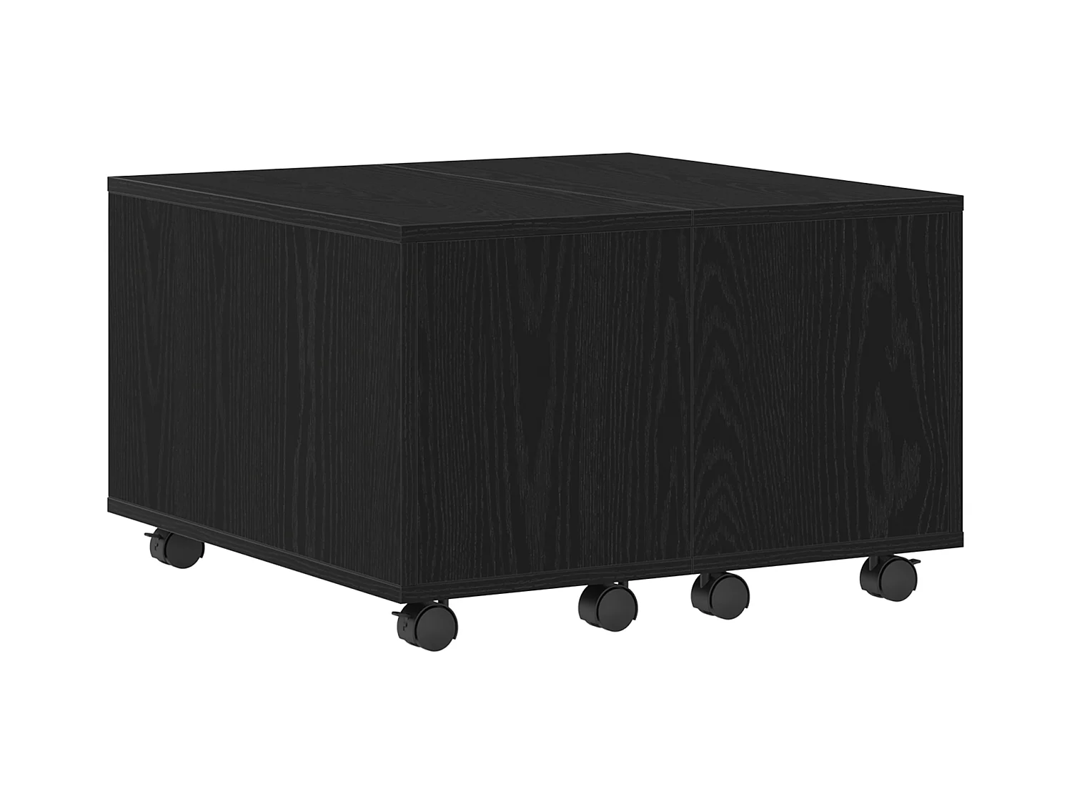 Table basse Chêne noir 60x60x38 cm en bois aggloméré