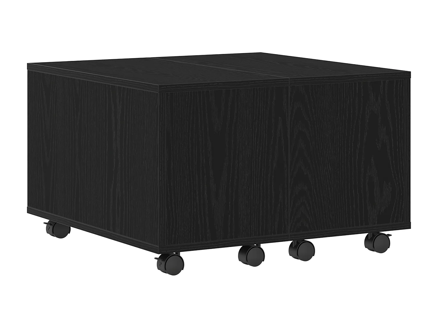 Table basse Chêne noir 60x60x38 cm en bois aggloméré