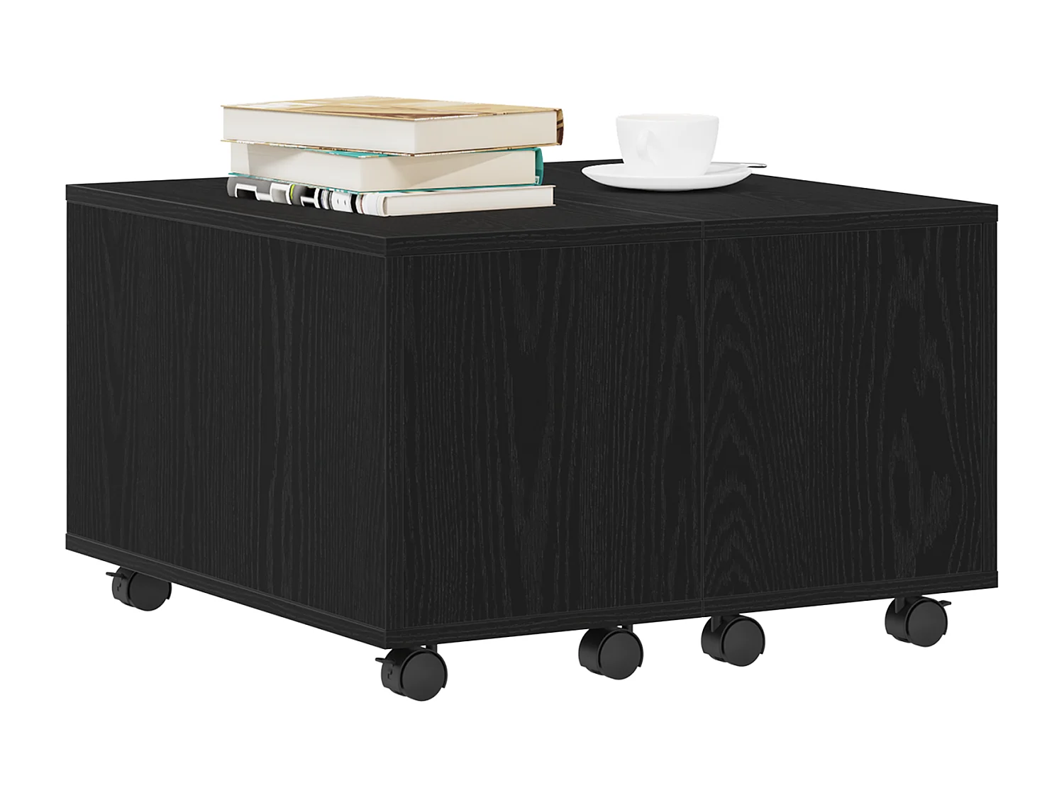 Table basse Chêne noir 60x60x38 cm en bois aggloméré