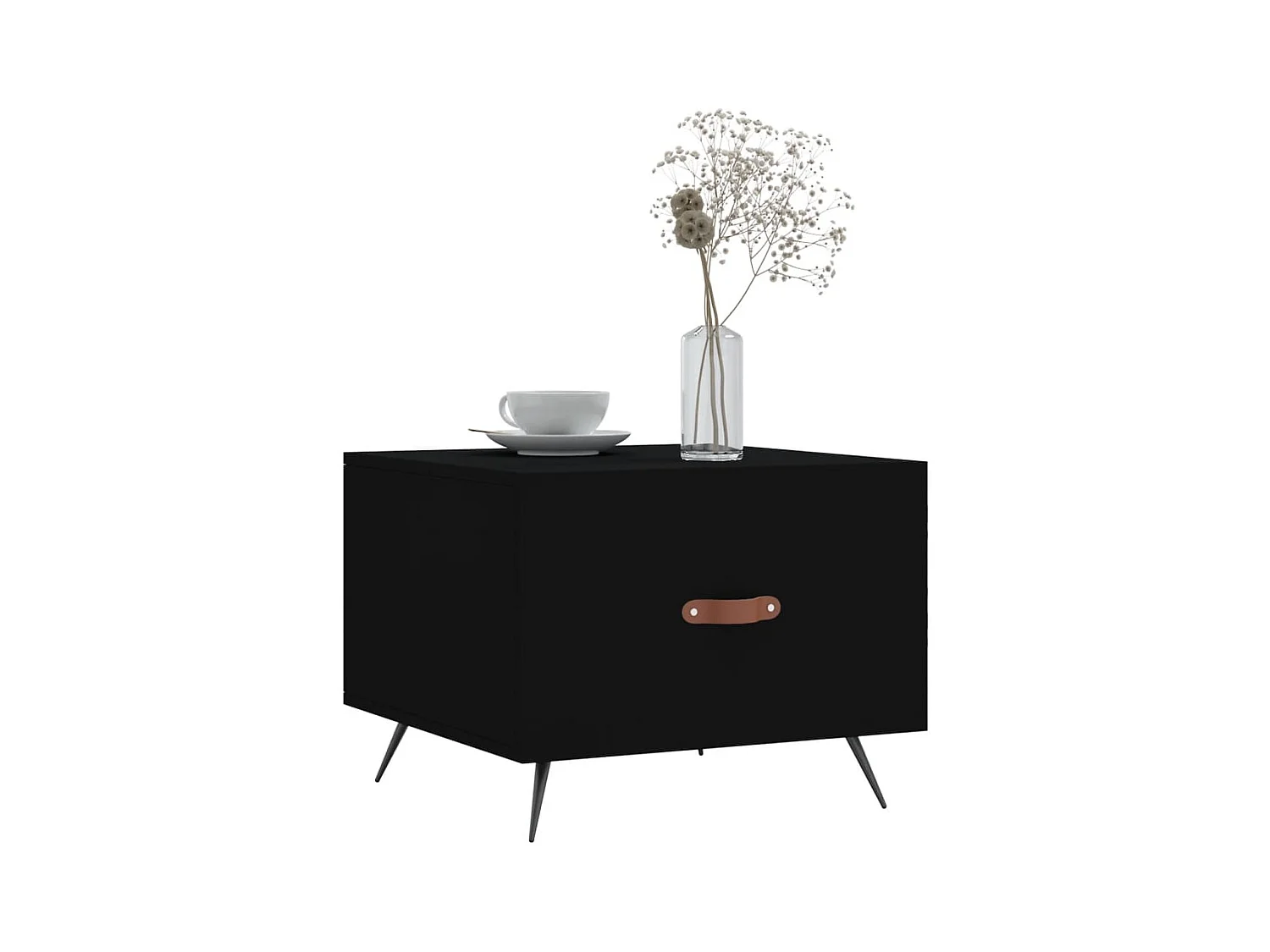 Table basse Noir 50x50x40 cm Bois d'ingénierie