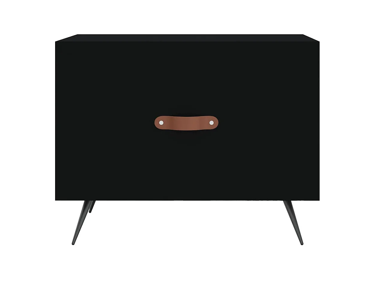 Table basse Noir 50x50x40 cm Bois d'ingénierie