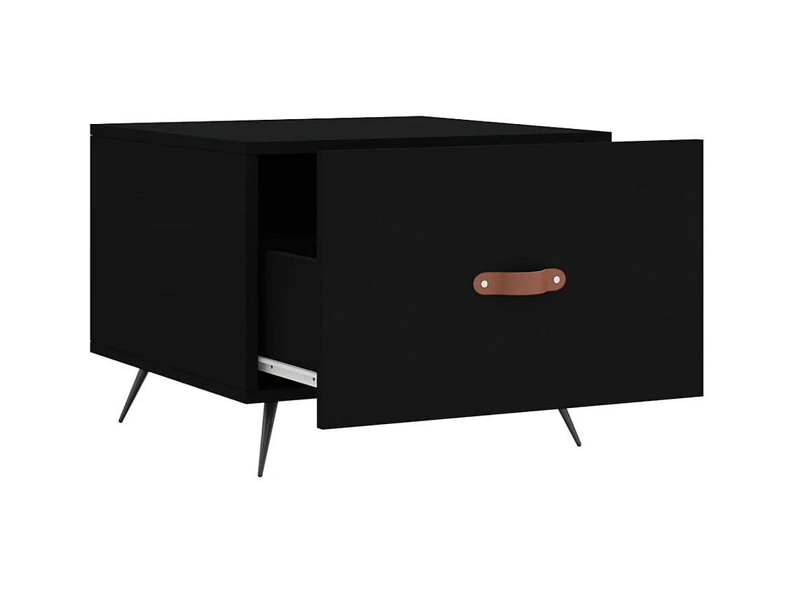 Table basse Noir 50x50x40 cm Bois d'ingénierie