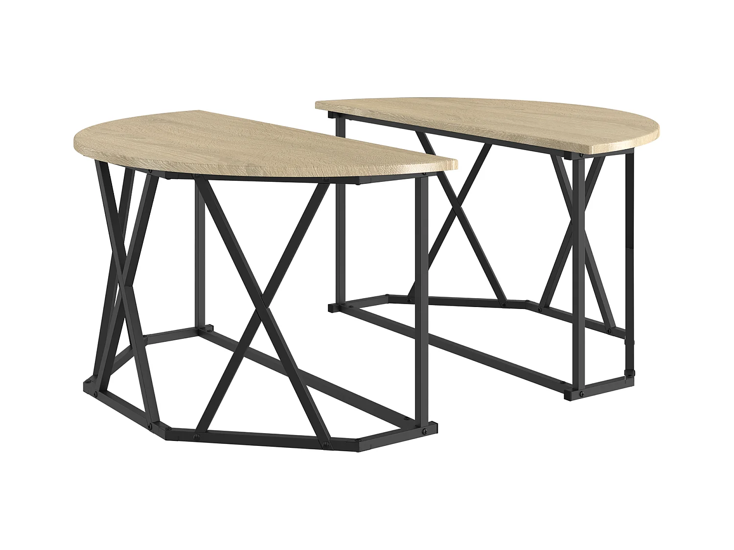 Mesa de centro de roble Sonoma 80x80x42 cm en aglomerado