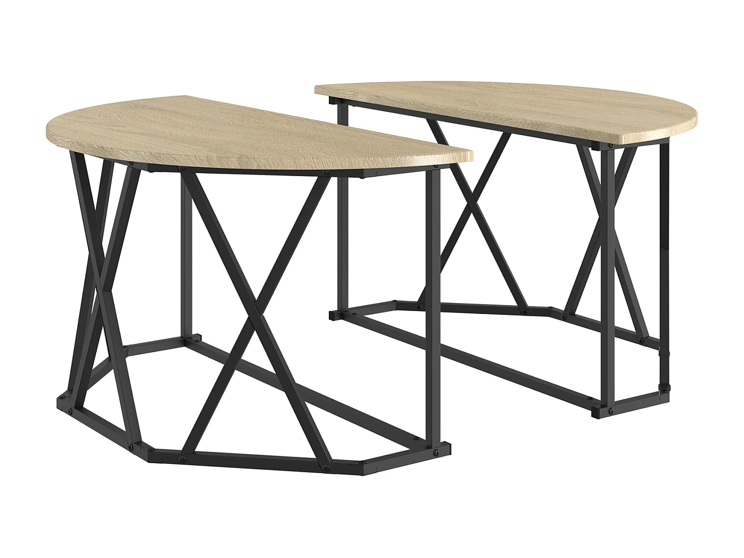 Table basse en chêne Sonoma 80x80x42 cm en bois aggloméré