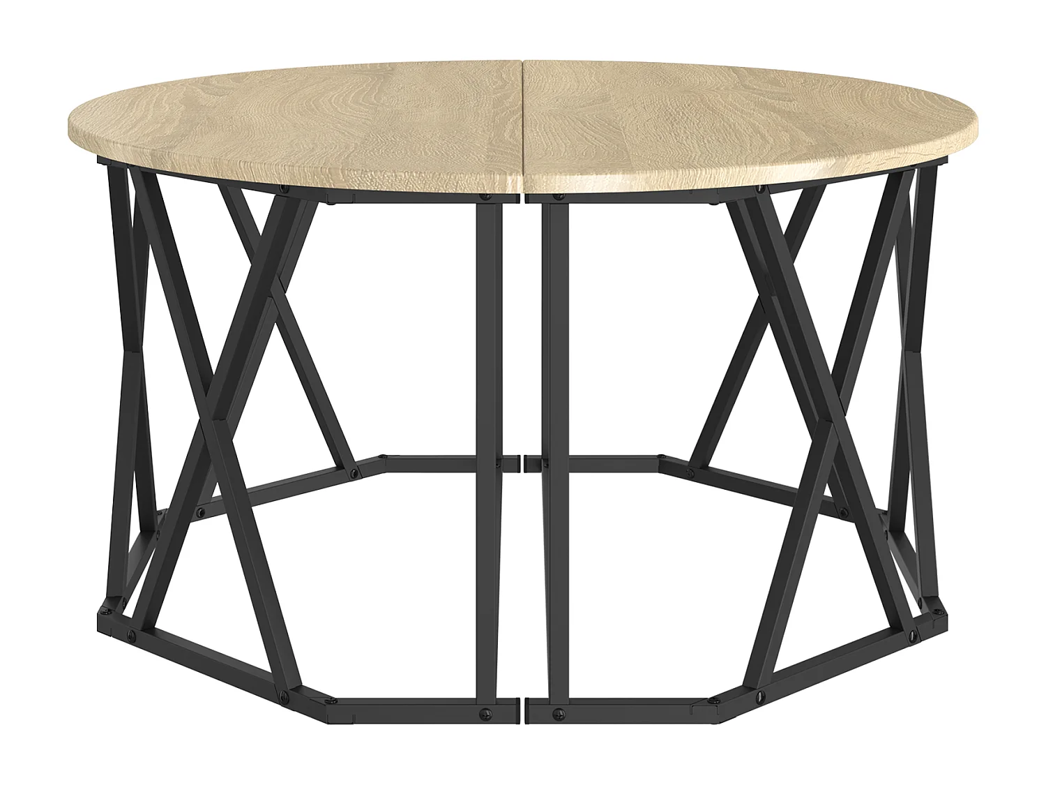 Table basse en chêne Sonoma 80x80x42 cm en bois aggloméré