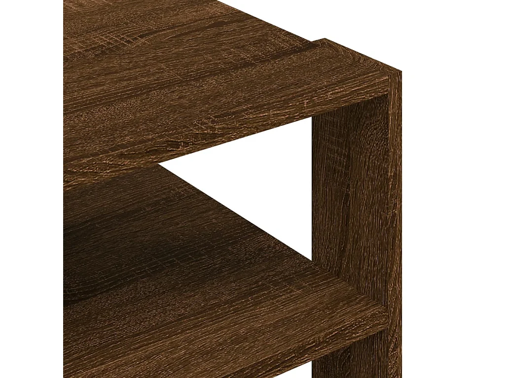 Table basse chêne marron 59,5x59,5x40 cm bois d'ingénierie