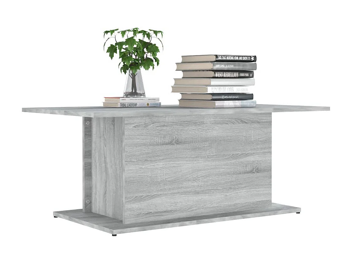 Tavolino Sonoma grigio 102x55,5x40 cm Legno ingegnerizzato