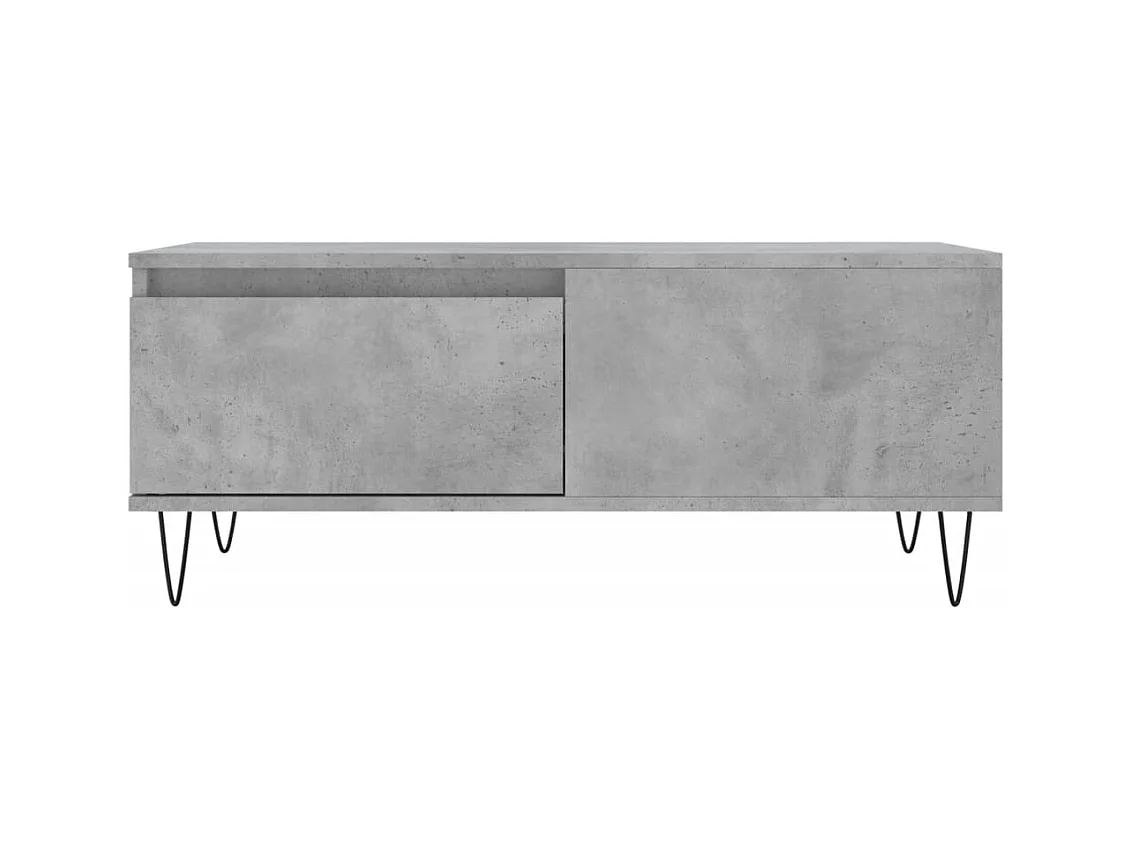 Tavolino da caffè grigio cemento 90x50x36,5 cm in legno ingegnerizzato