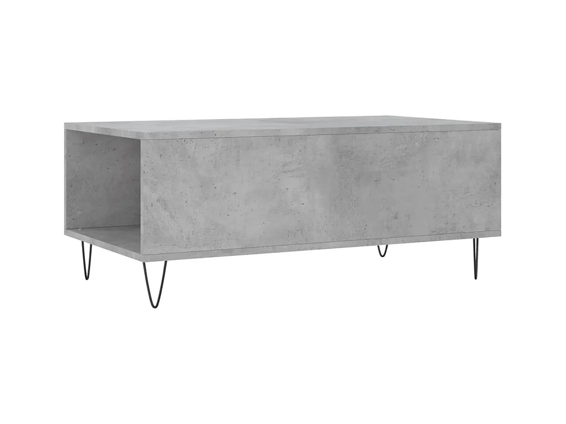Tavolino da caffè grigio cemento 90x50x36,5 cm in legno ingegnerizzato