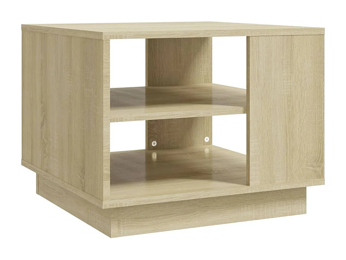 Table basse chêne sonoma 55x55x43 cm bois d'ingénierie