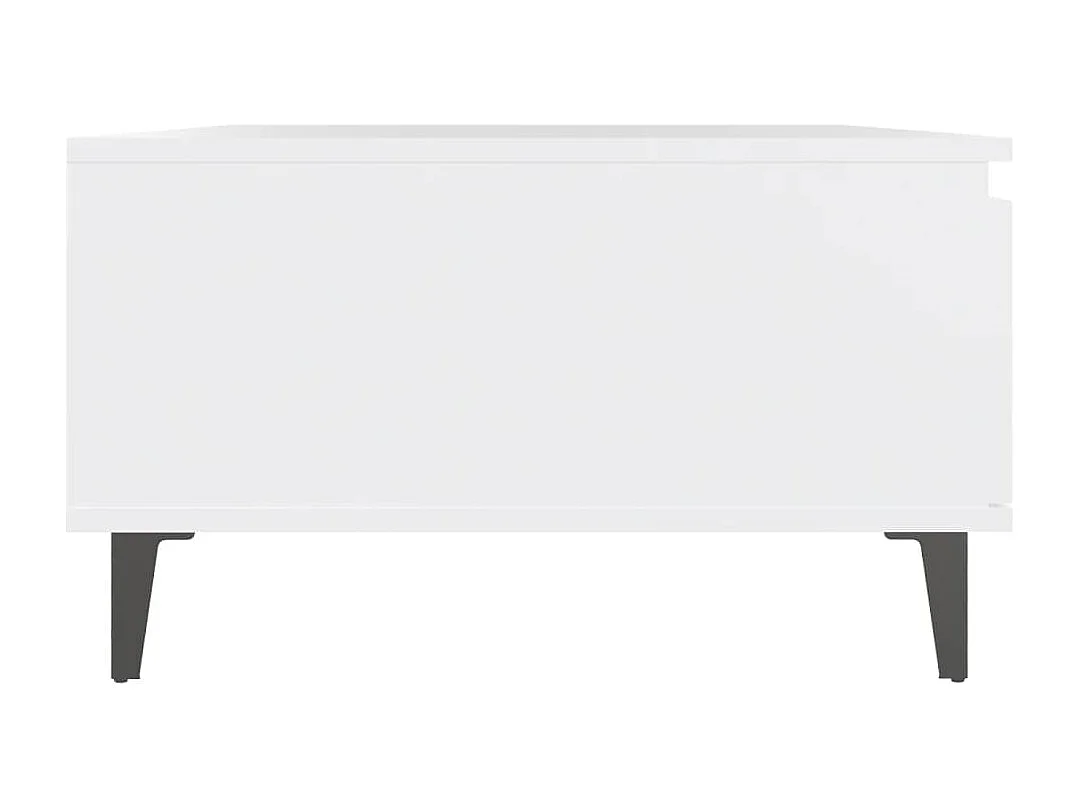 Table basse blanc 90x60x35 cm bois d'ingénierie